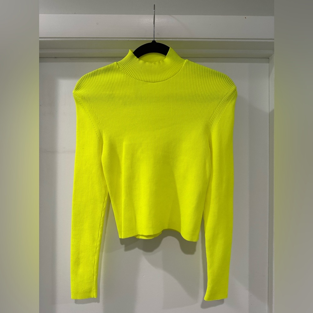 Zara Neon Ribbed Turtleneck. NEW. With tags.